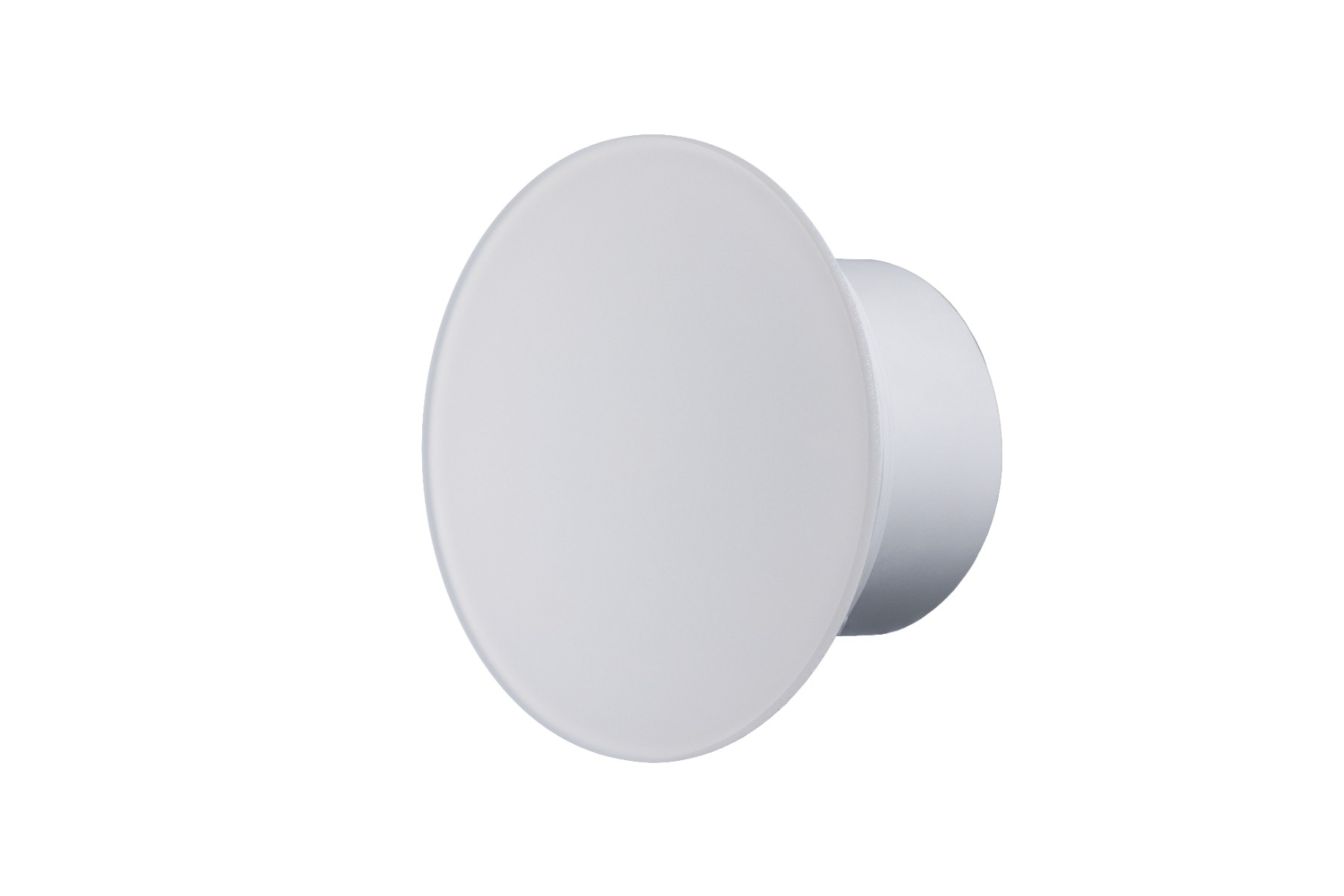 Ventilator diam 100mm placa frontala circulara, alb mat, clapeta antiretur, 169mc/h