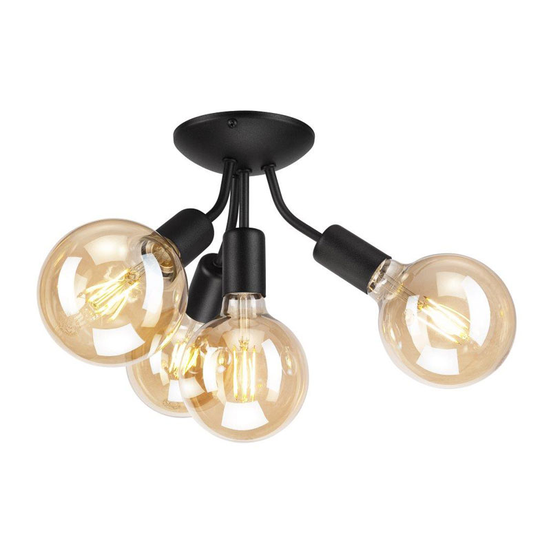 Plafoniera VIGGO negru 4x60W E27, metal