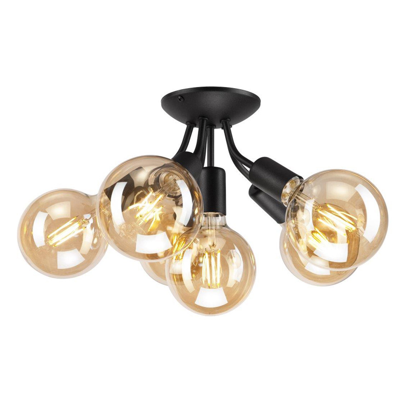 Plafoniera VIGGO negru 6x60W E27, metal