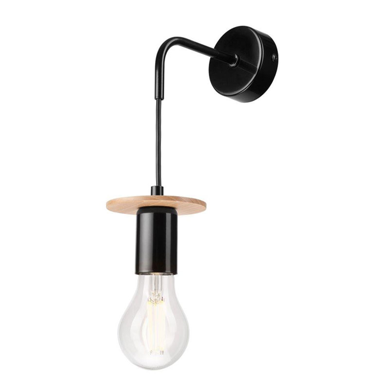 Aplica ANGELINA negru 1x60W E27, metal