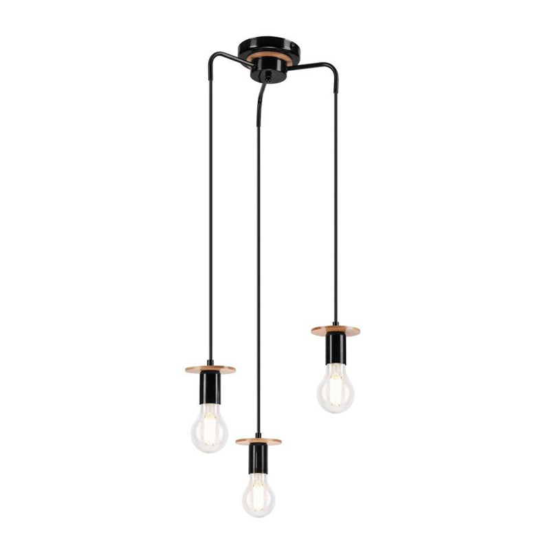 Lustra ANGELINA negru 3x60W E27, metal