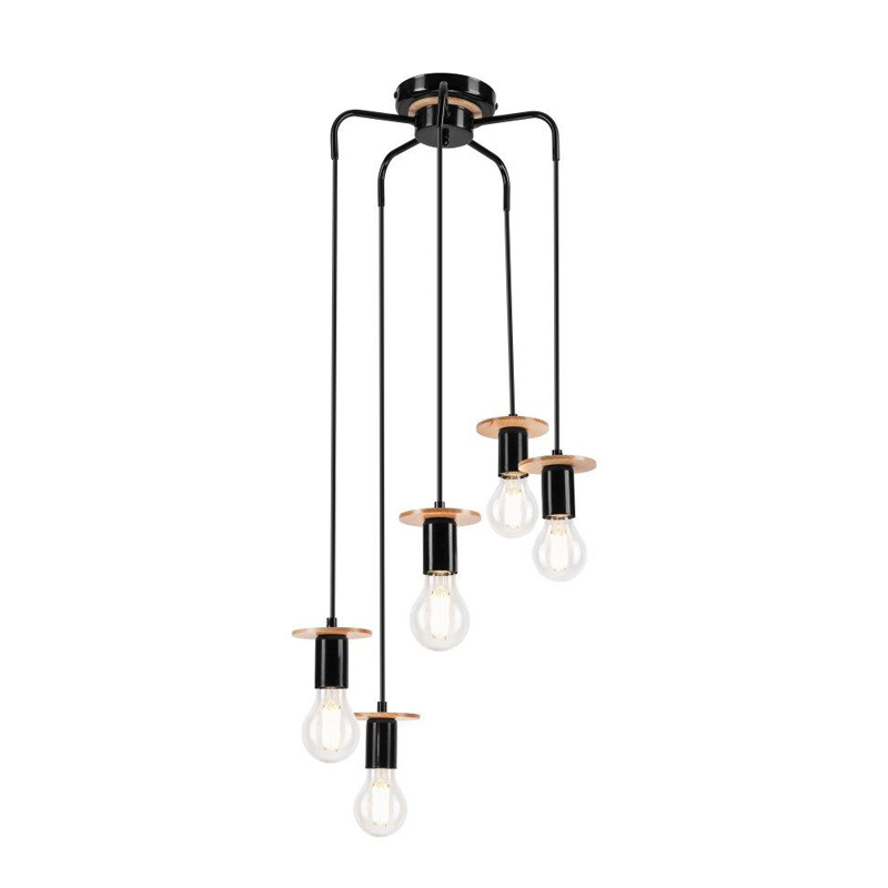 Lustra ANGELINA negru 5x60W E27, metal