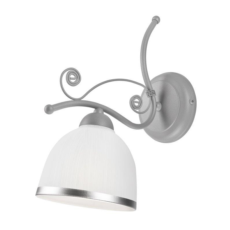 Aplica RETRO II NEW COLOURS argintiu 1x60W E27, sticla