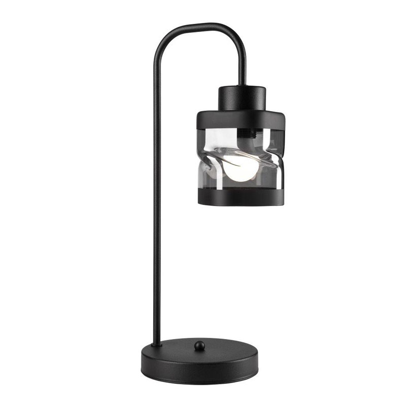 Veioza HUGO negru 1x60W E27, sticla