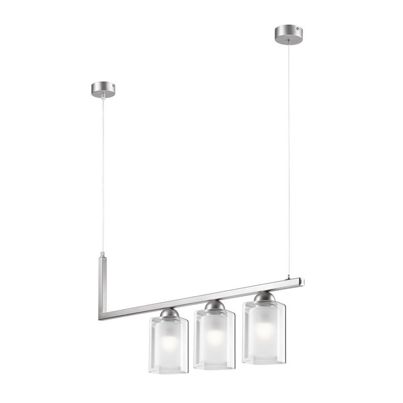 Lustra PETRA satin 3x60W E27, sticla