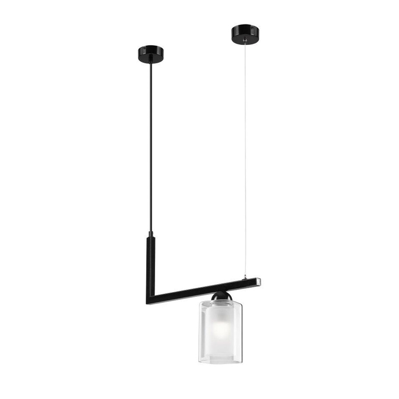 Lustra PETRA negru 1x60W E27, sticla