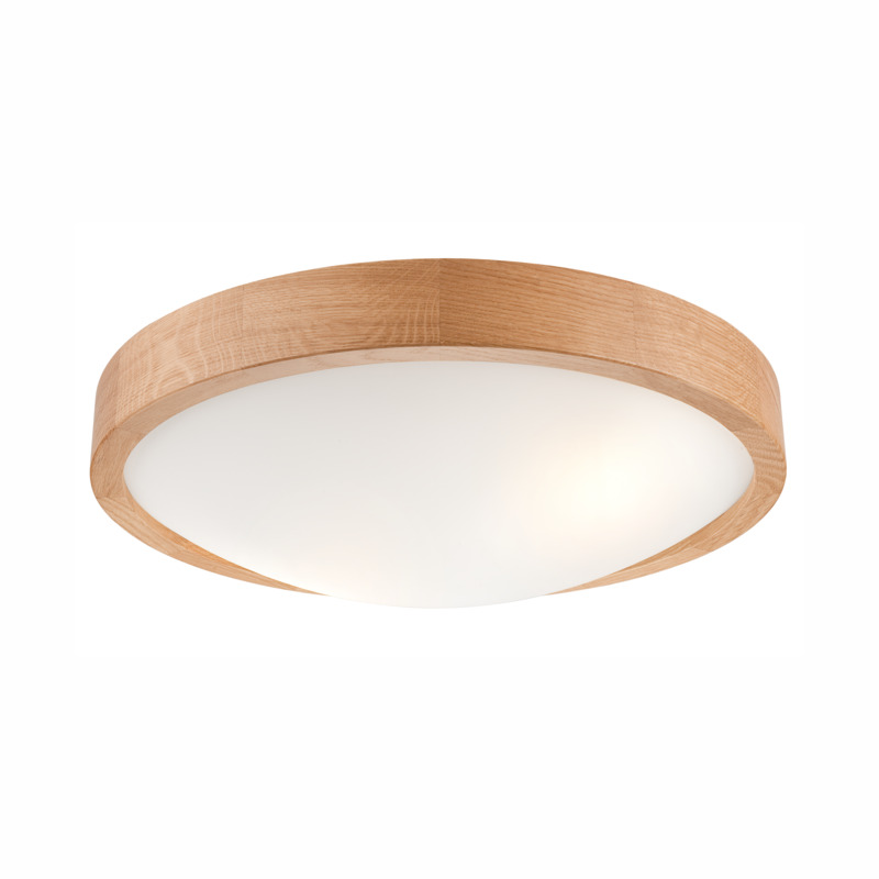 Plafoniera ANELLO stejar 2x60W E27, sticla