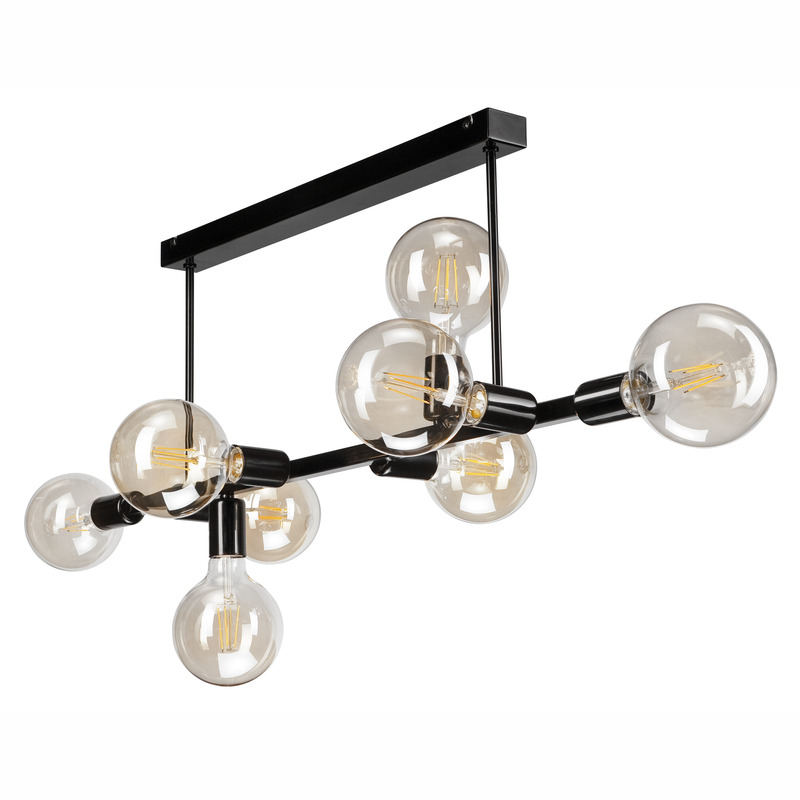 Lustra ASTRID negru 8x60W E27, metal