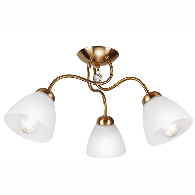 Plafoniera MIRANDA bronz 3x60W E27, sticla