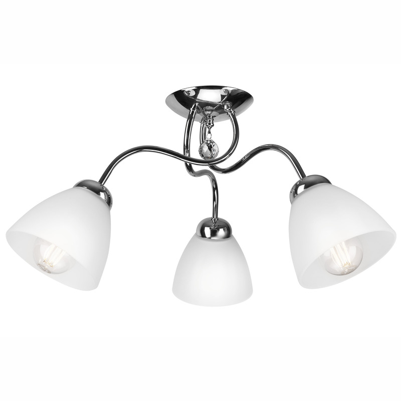 Plafoniera MIRANDA crom 3x60W E27, sticla
