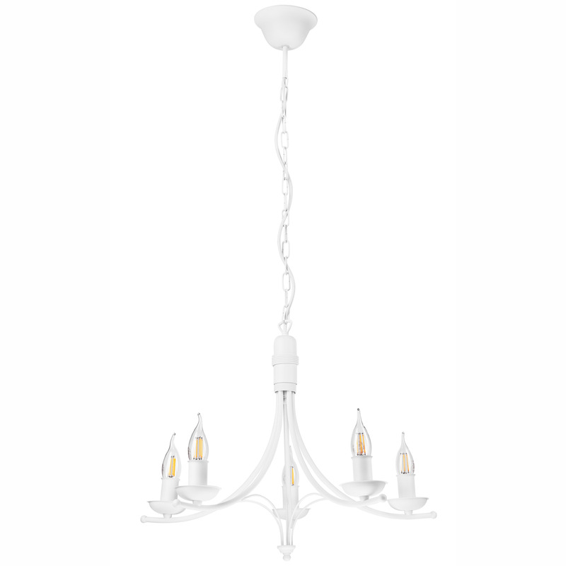 Lustra LUCY alba 5x60W E14, metal