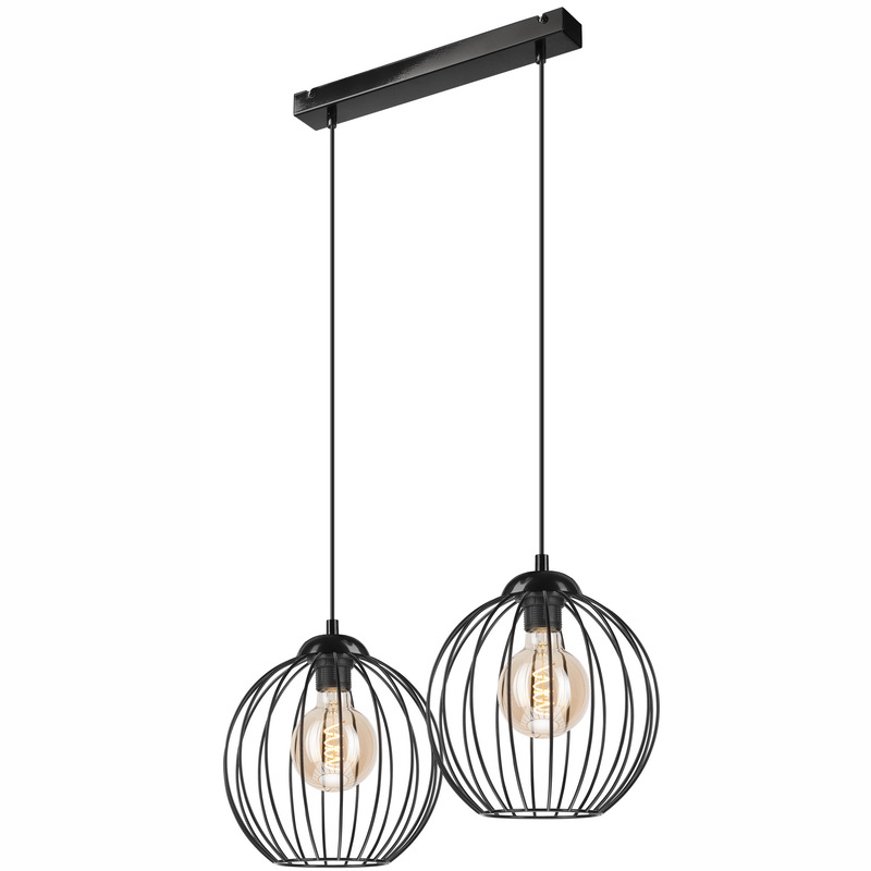 Lustra ZOYA negru 2x60W E27, metal