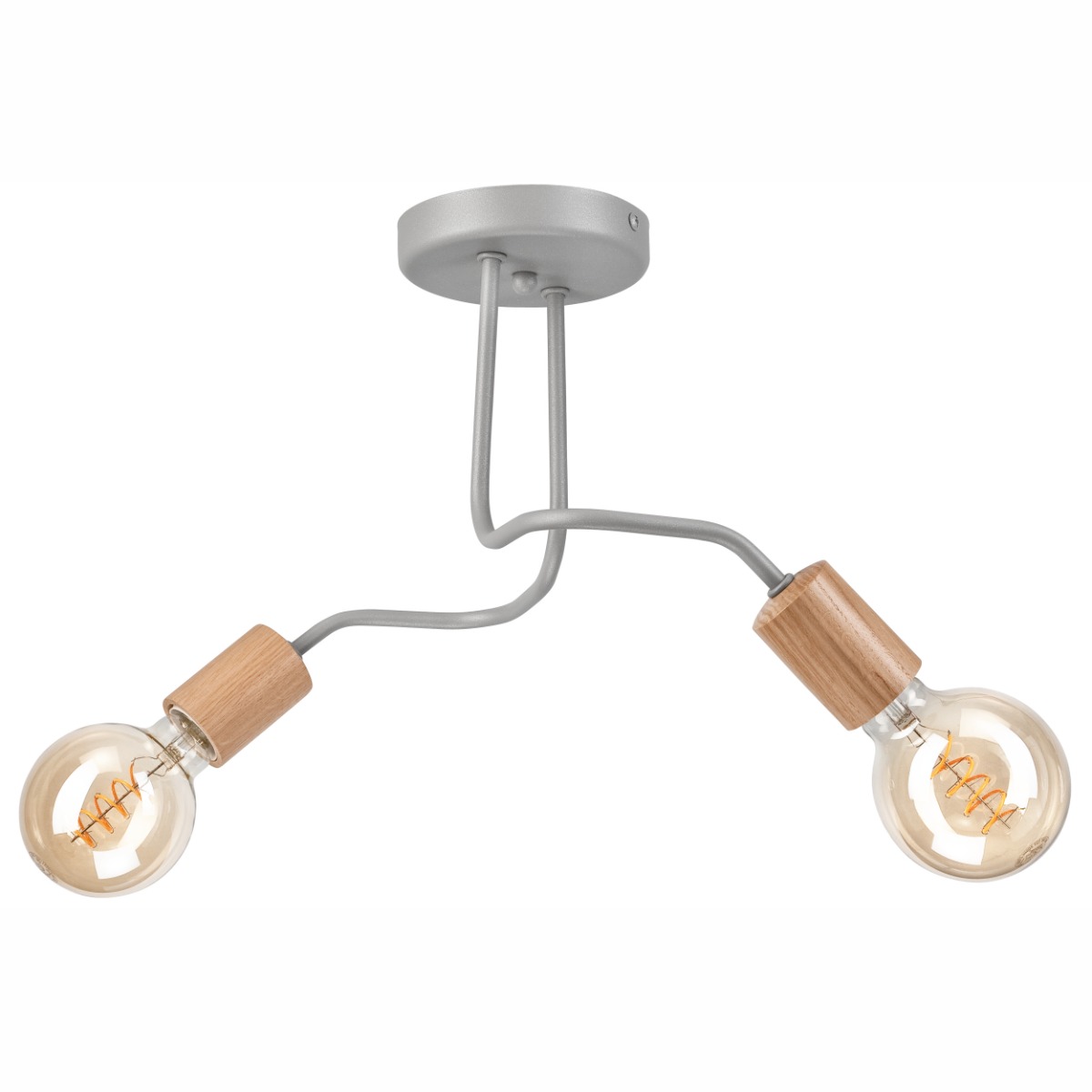 Plafoniera CONOR gri 2x60W E27, metal
