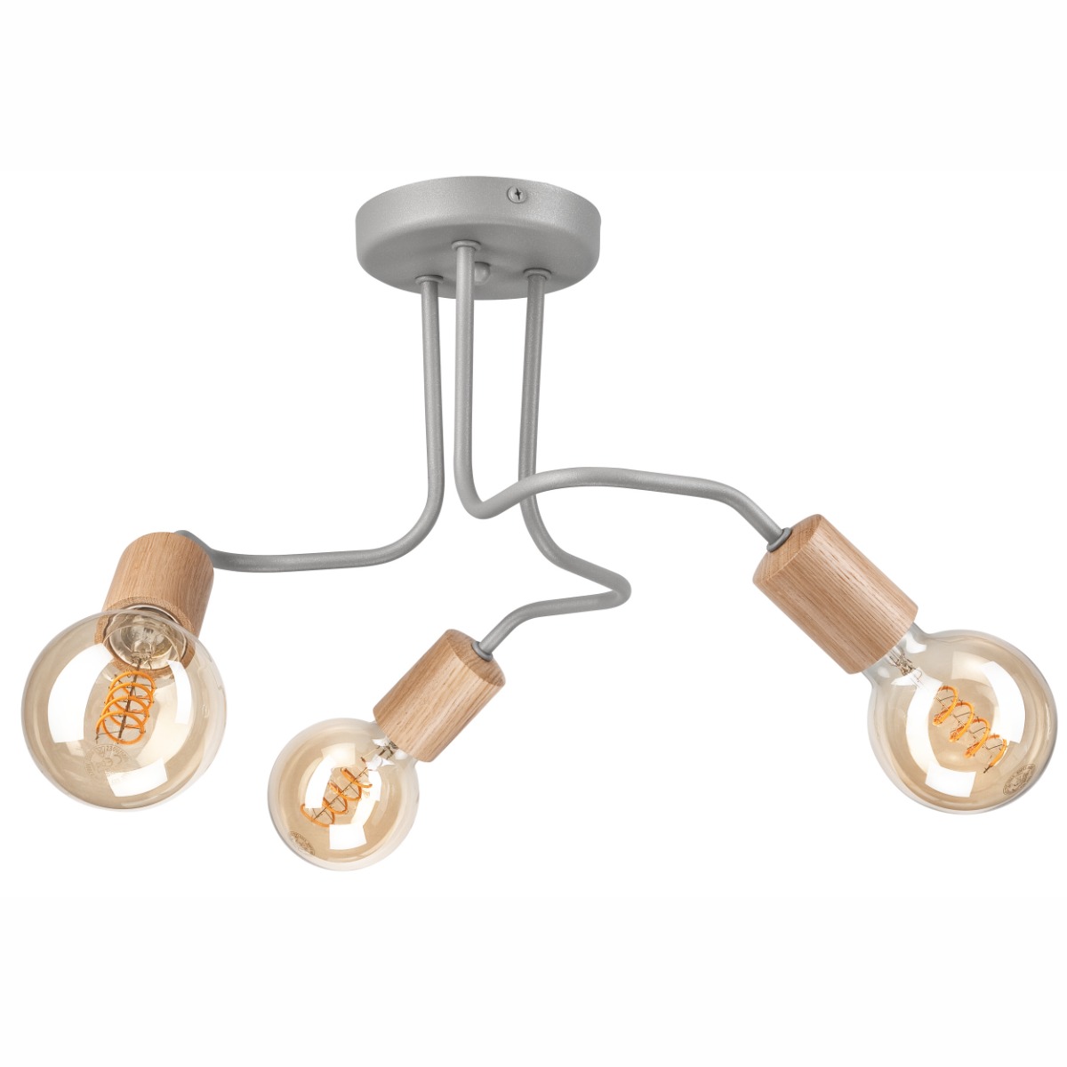 Plafoniera CONOR gri 3x60W E27, metal