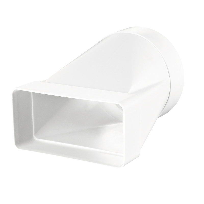 Conector rectangular 55x110 la rotund diam 100 mm