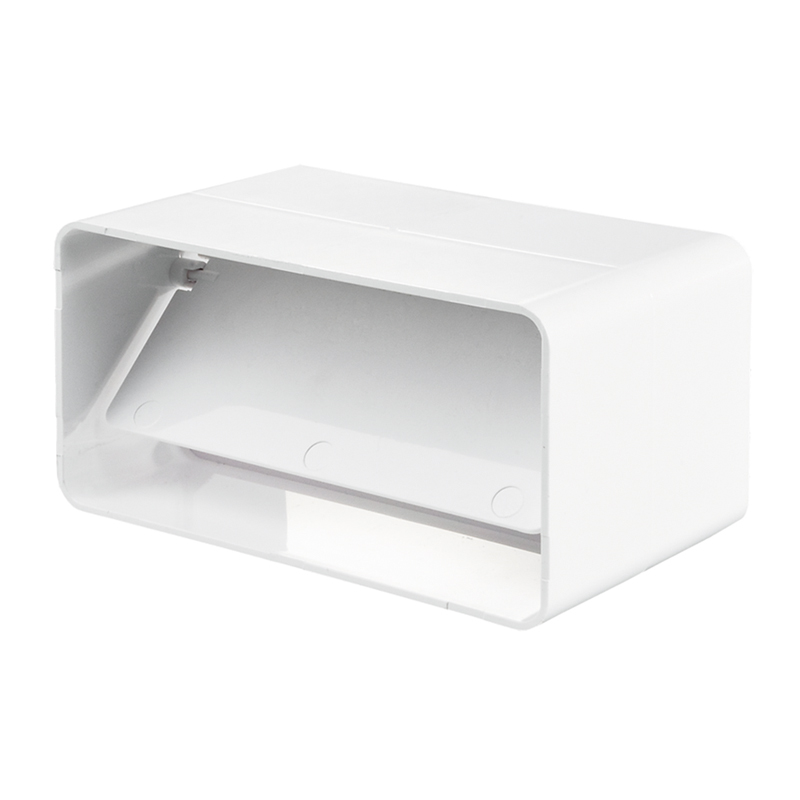 Conector cu clapeta antiretur, tub rectangular PVC, diam 90x220mm