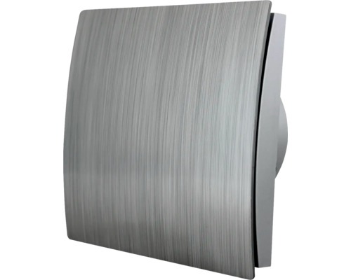 Ventilator diam 100mm placa frontala plastic argintiu, clapeta antiretur 105mc/h 