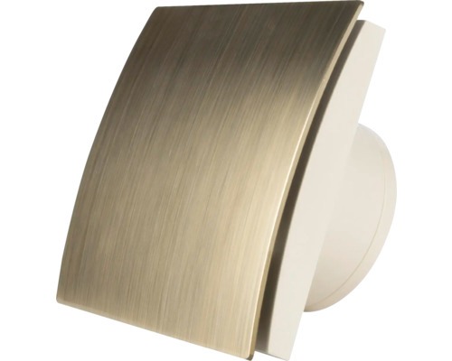 Ventilator diam 100mm placa frontala plastic auriu, clapeta antiretur, 105mc/h