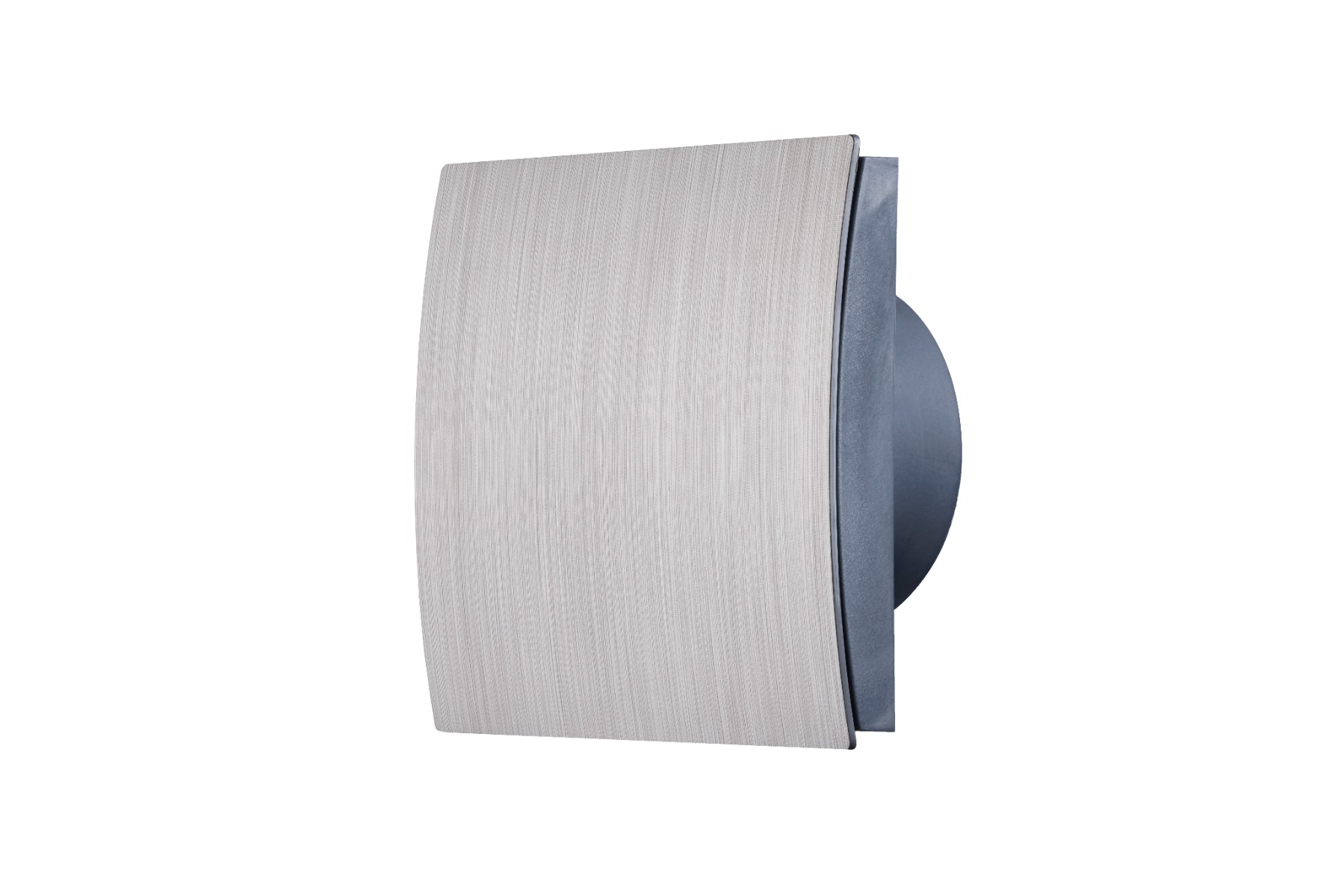 Ventilator diam 100mm placa frontala plastic argintiu, clapeta antiretur 169mc/h 