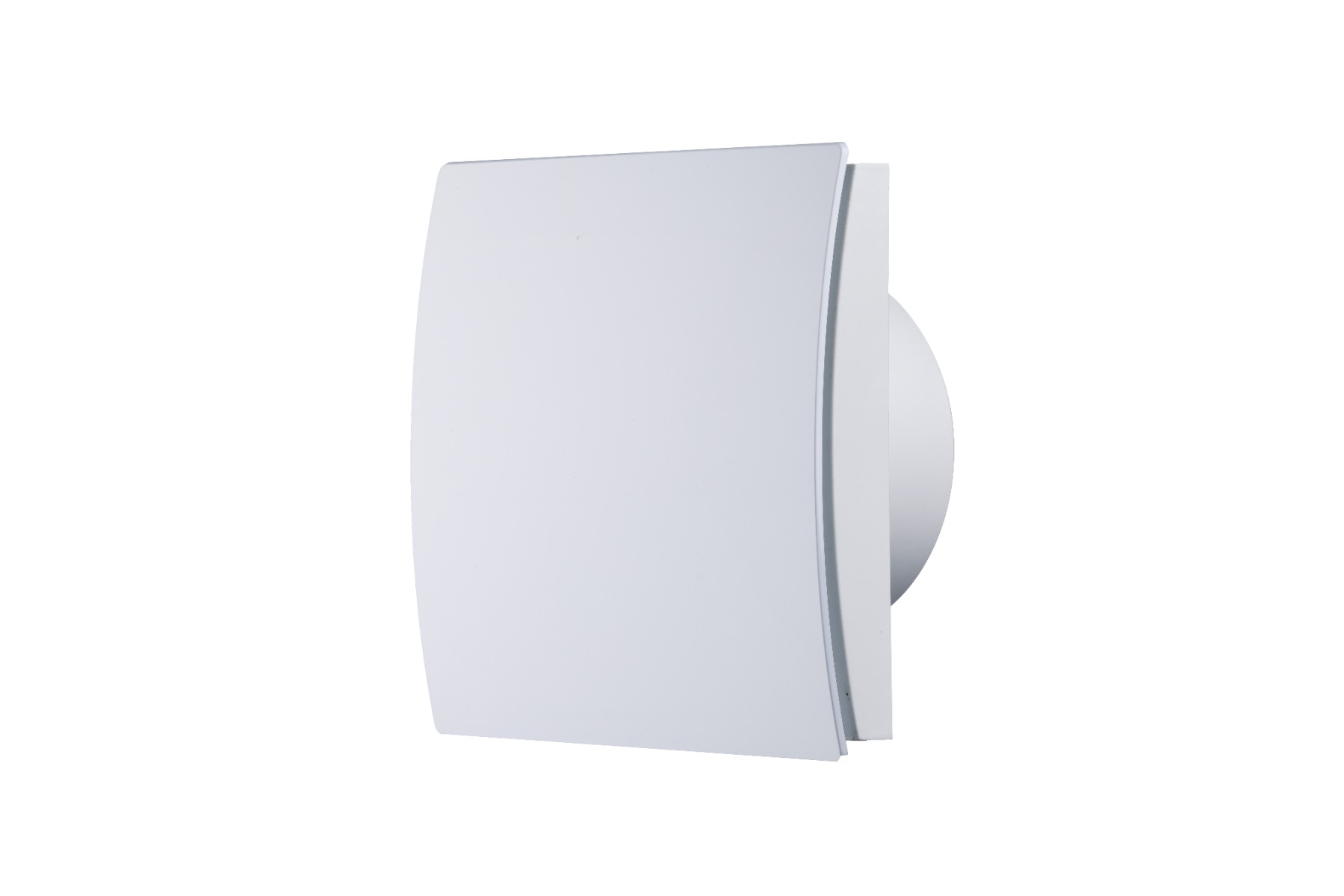 Ventilator diam 100mm placa frontala plastic eliptica alb, clapeta antiretur 169mc/h 