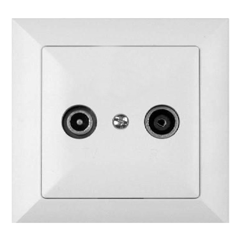 Perla Priza RTV intermediara 14db alb