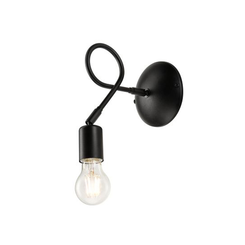 Aplica Harry negru 1x60W E27, metal