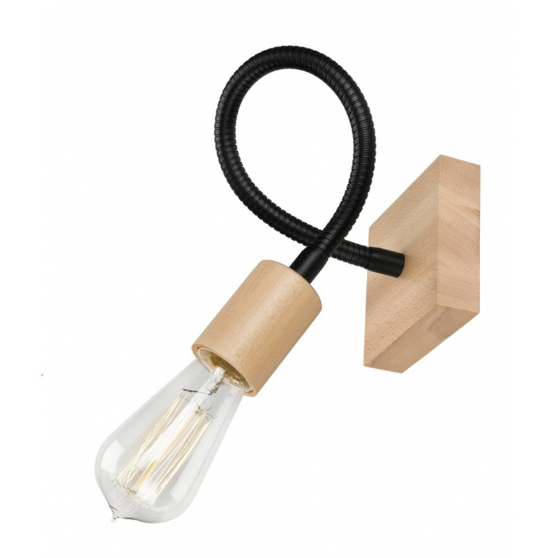 Aplica CAMERON negru 1x60W E27, metal