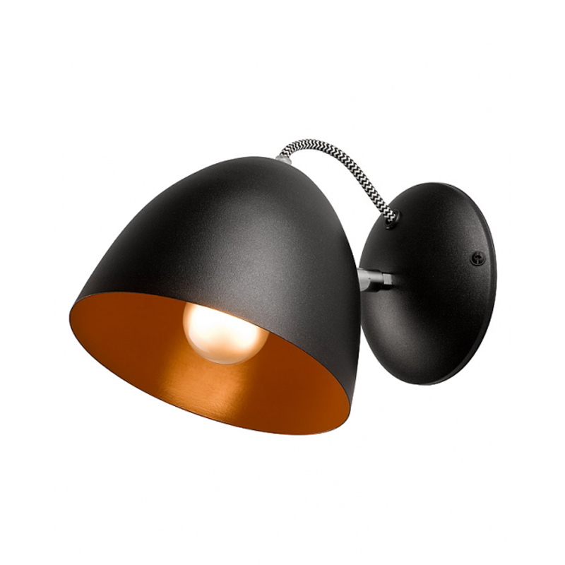 Aplica LIVIA neagru 1x60W E27, metal