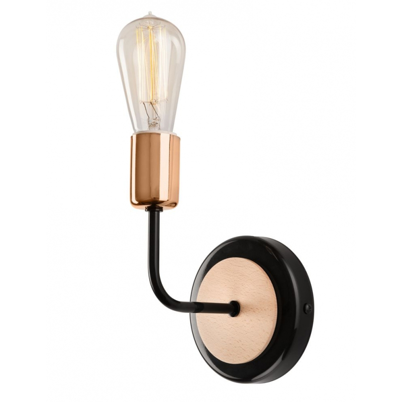 Aplica Erica negru 1x60W E27, metal