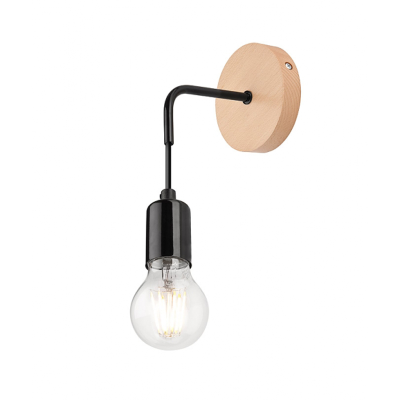 Aplica ORAZIO negru 1x60W E27, metal