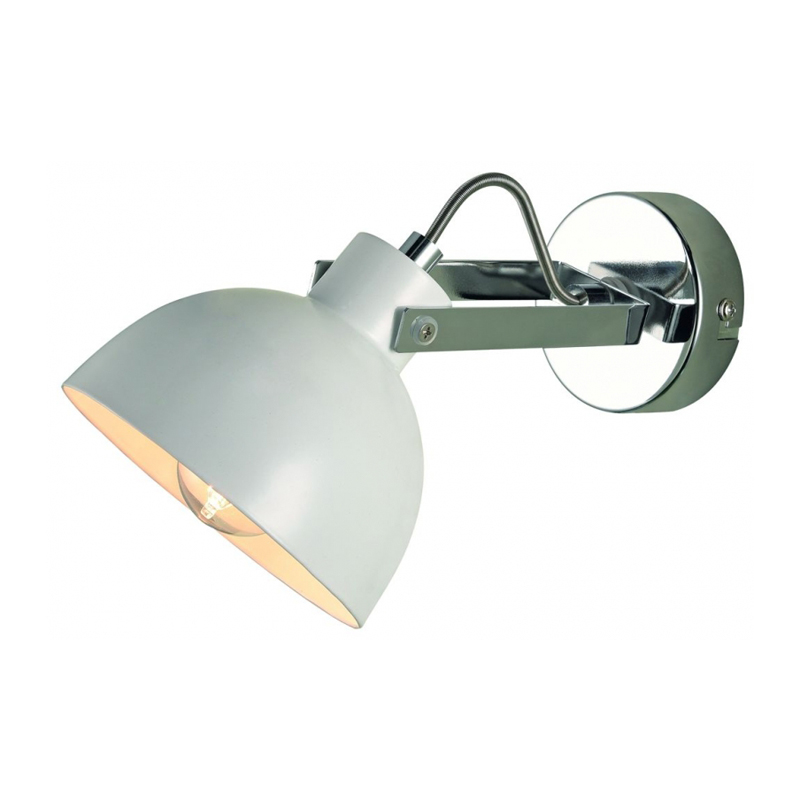 Aplica LUKAS alb 1x40W E14, metal
