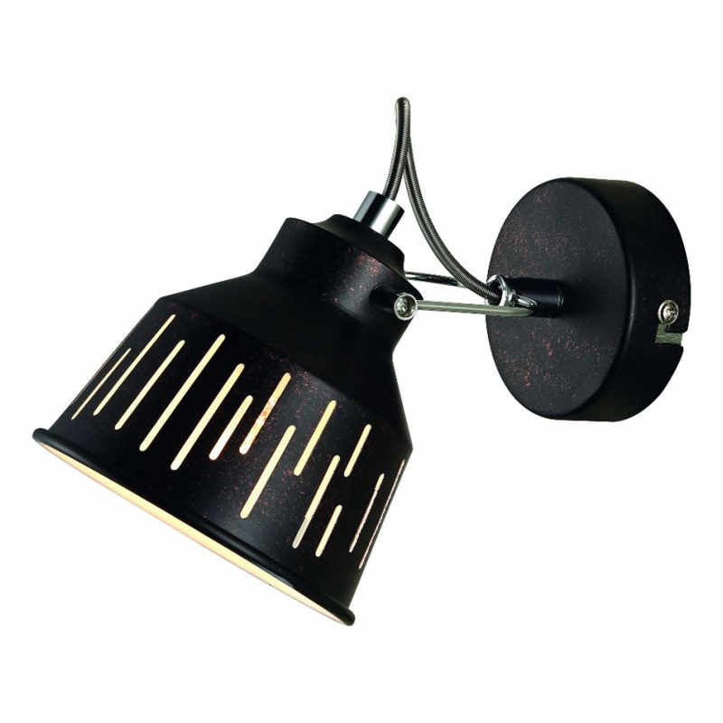 Aplica JACK negru 1x40W E14, metal
