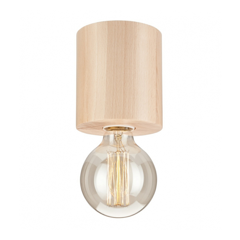Plafoniera LEO natur 1x60W E27, lemn