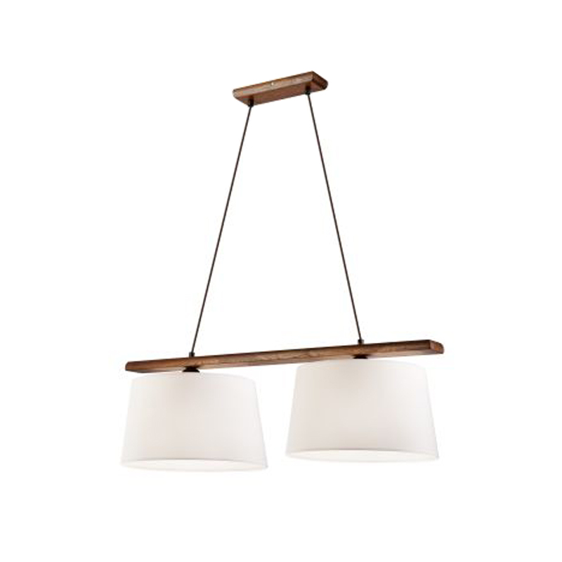Lustra AIDA stejar nuc 2x60W E27, textil