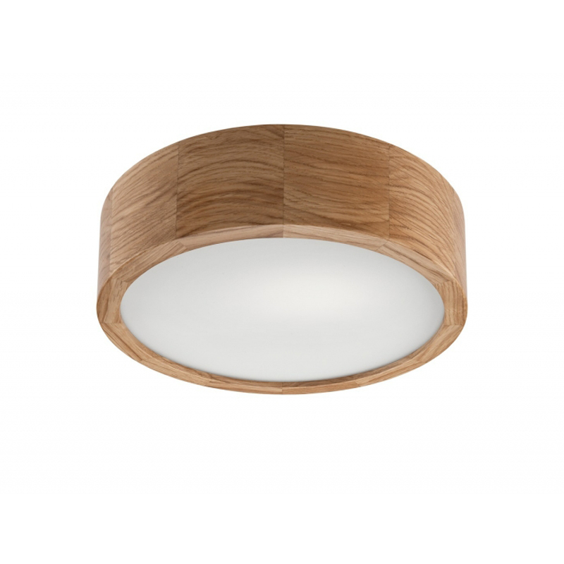 Plafoniera EVELINE stejar 1x60W E27, sticla