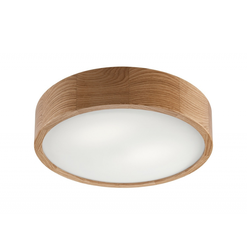 Plafoniera EVELINE stejar 2x60W E27, sticla