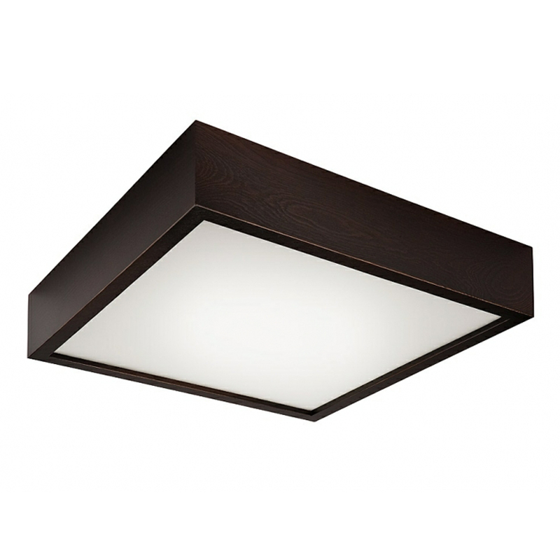 Plafoniera QUADRO wenge 2x60W E27, sticla