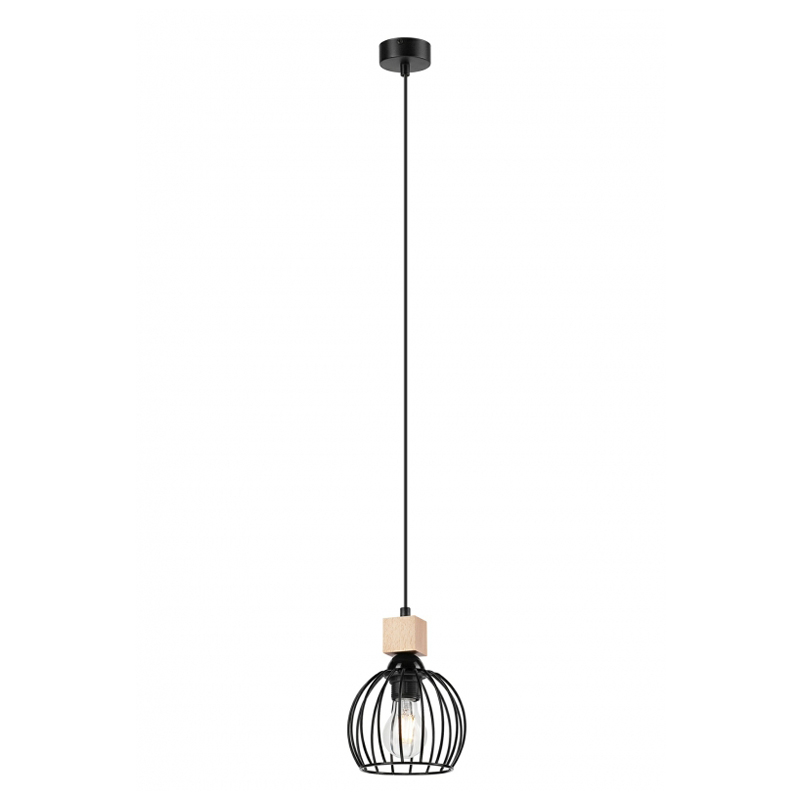 Pendul SIENNA negru 1x60W E27, metal