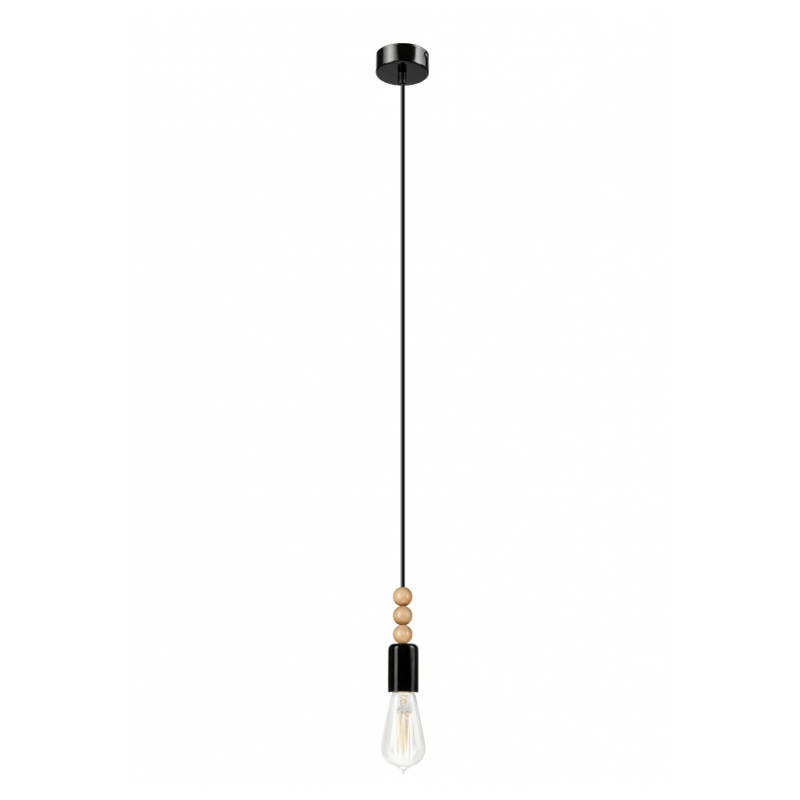Pendul SIMON negru 1x60W E27, metal