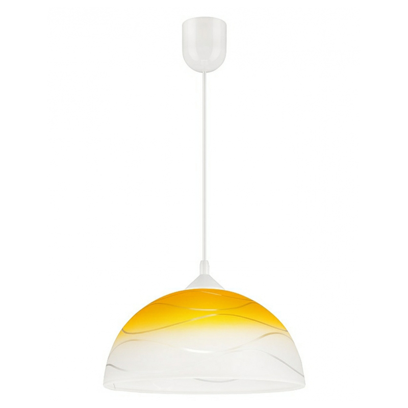 Pendul SFERA galben-alb 1x60W E27, sticla
