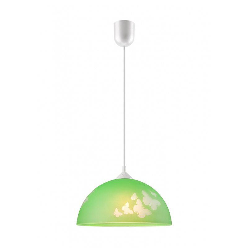 Pendul MARIPOSA verde 1x60W E27, sticla