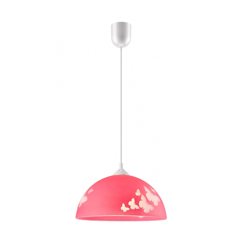 Pendul MARIPOSA roz 1x60W E27, sticla