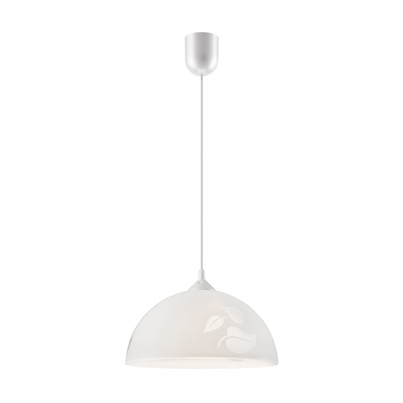 Pendul alb 1x60W E27, sticla LM 1.3.7 - 31316