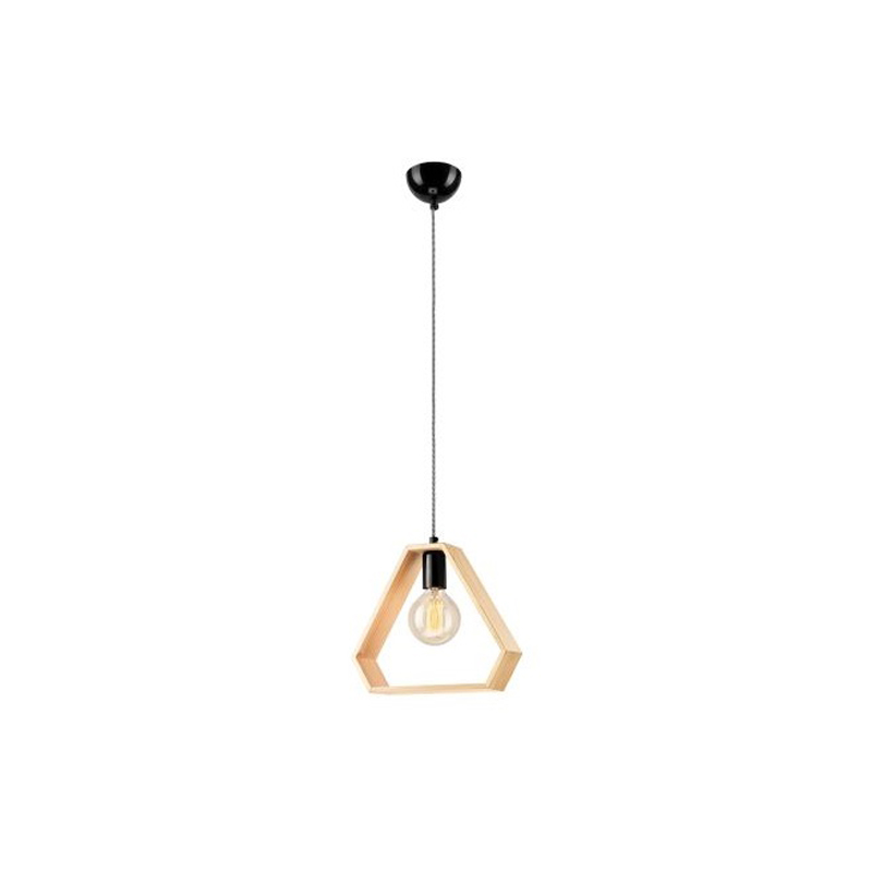 Pendul OLLE triunghi natur 1x60W, E27, lemn