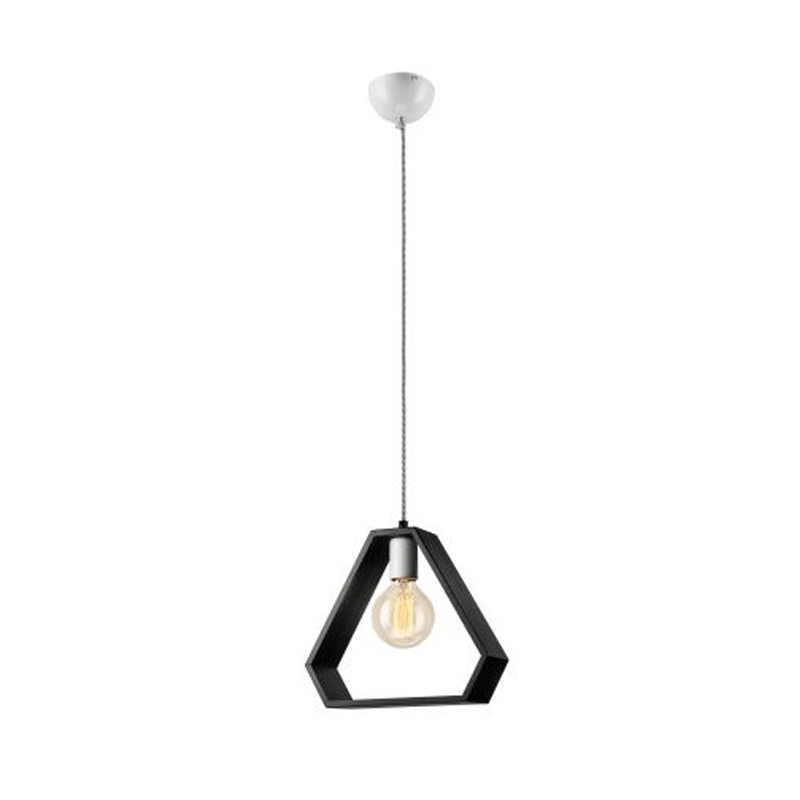Pendul OLLE triunghi wenge 1x60W, E27, lemn