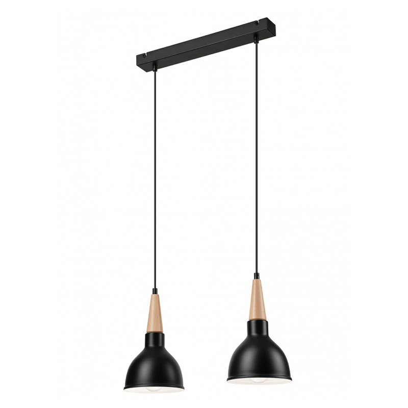 Lustra FRANCESCA negru 2x60W E27, metal