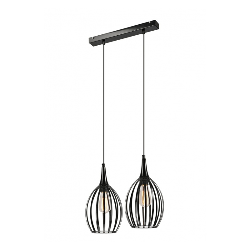 Lustra VINCENT negru 2x60W E27, metal