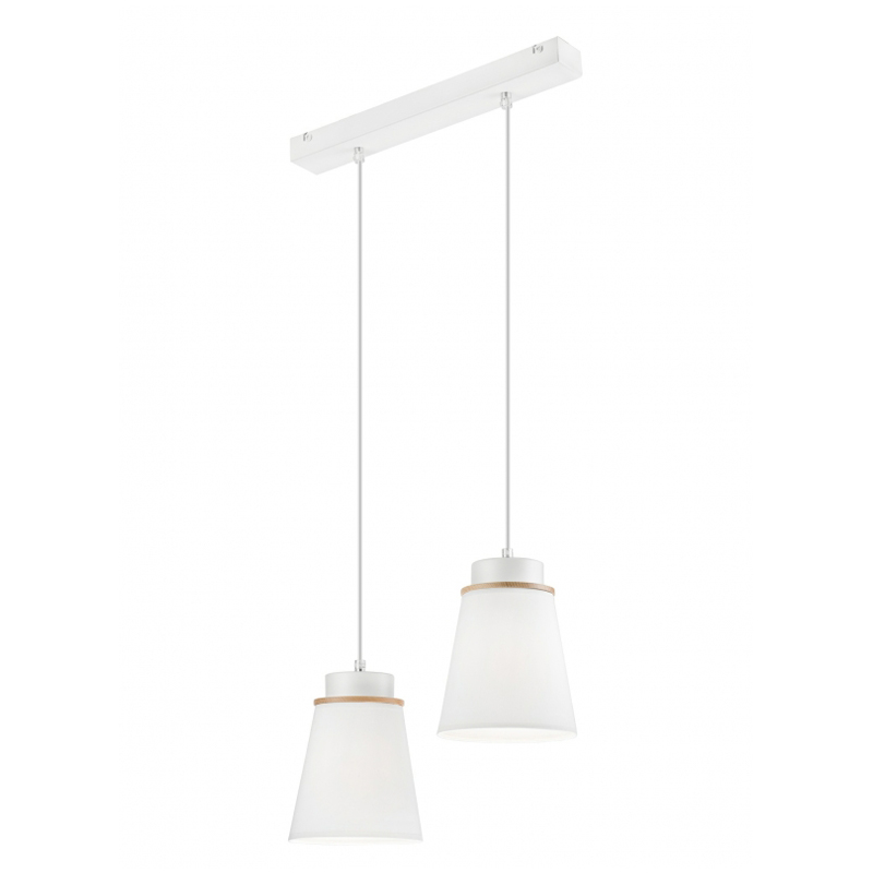 Lustra AGUSTINO alb 2x60W E27, textil LM 2.110/A - 37608