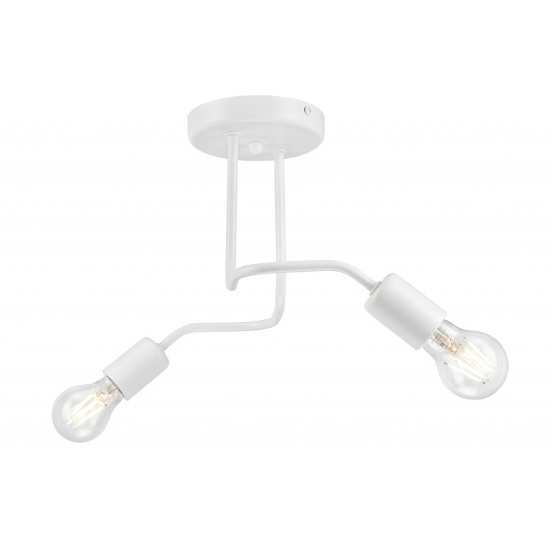 Lustra CHARLIE alb 2x60W E27, metal