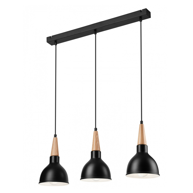 Lustra FRANCESCA negru 3x60W E27, metal